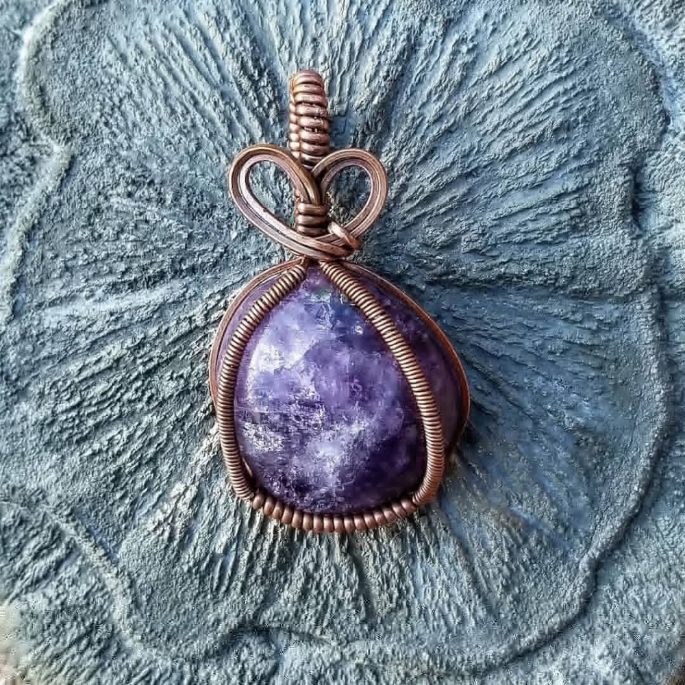 Purple Scapolite Copper Pendant ❤